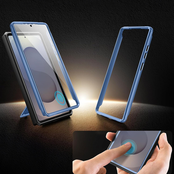 Robusztus tok Samsung Galaxy S25 Ultra készülékhez – Tongate MECH sorozatú klip, fekete