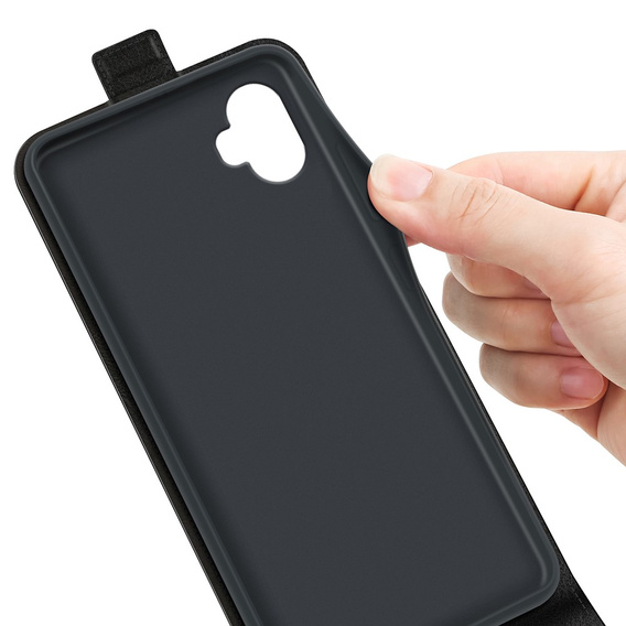 Pattintható tok a Samsung Galaxy Xcover 7 Pro, Flip, fekete