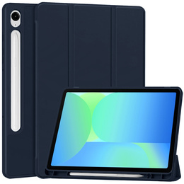 Tok Samsung Galaxy Tab S10 FE+ Plus, Smartcase tolltartóval, sötétkék
