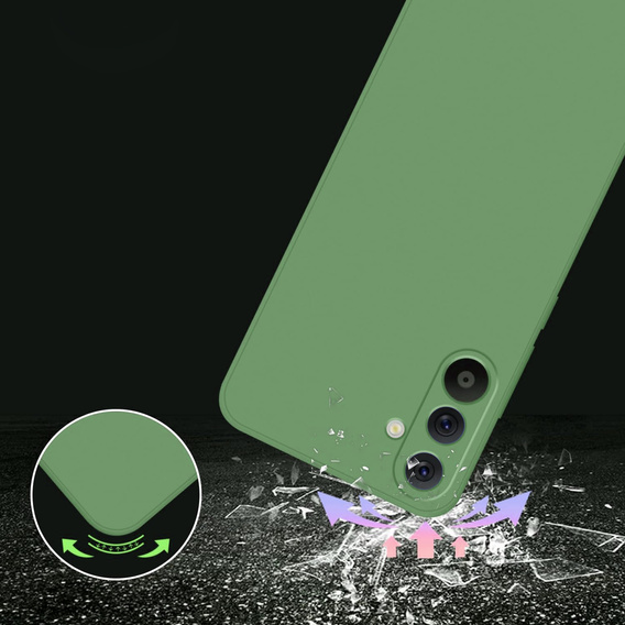 Telefontok a Samsung Galaxy A36 5G, Silicone Lite, zöld