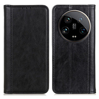 Telefontok a Xiaomi 14 Ultra, Wallet Litchi Leather, fekete