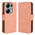 Pattintható tok a Xiaomi Redmi Note 13 Pro 4G / Xiaomi Redmi Note 14S / Xiaomi Poco M6 Pro 4G, Card Slot, rózsaszín