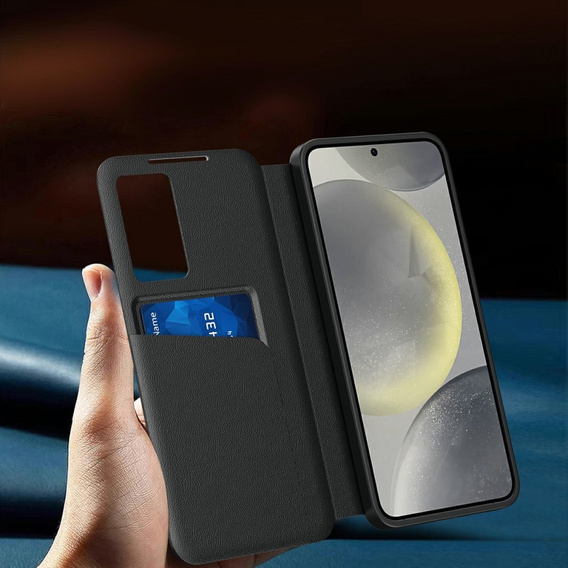 Flip tok Samsung Galaxy S25 Edge, Smart View Wallet, fekete