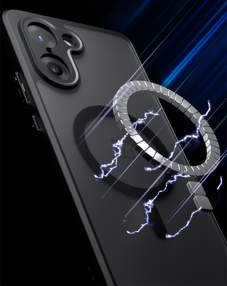 Tok OnePlus Nord CE5-hoz, MagSafe, ERBORD Matt Case, fekete