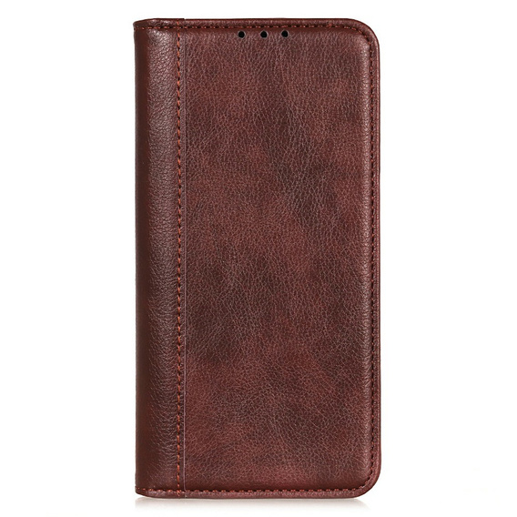 Telefontok a Samsung Galaxy A56, Wallet Litchi Leather, barna