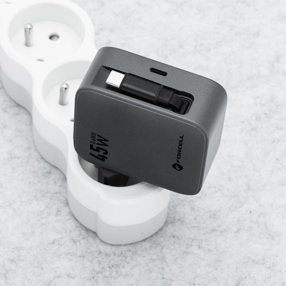 Forcell F-Energy 45 W GaN hálózati töltő USB-C kábellel