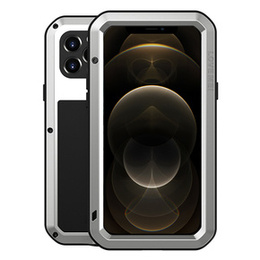 Love Mei Telefontok a iPhone 12 Pro, armored with glass, ezüst