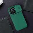 Tok iPhone 14 Pro Max, páncélozott Nillkin, CamShield Pro, zöld