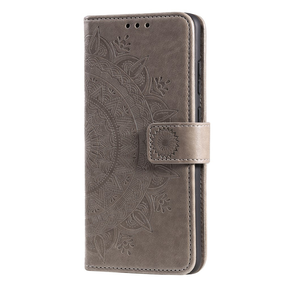 Pattintható tok a Oppo Reno6 5G, Mandala, szürke
