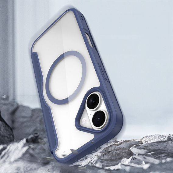 Dux Ducis tok iPhone 17-hez, Skin X Pro, pánttal, MagSafe-hoz, tengerészkék
