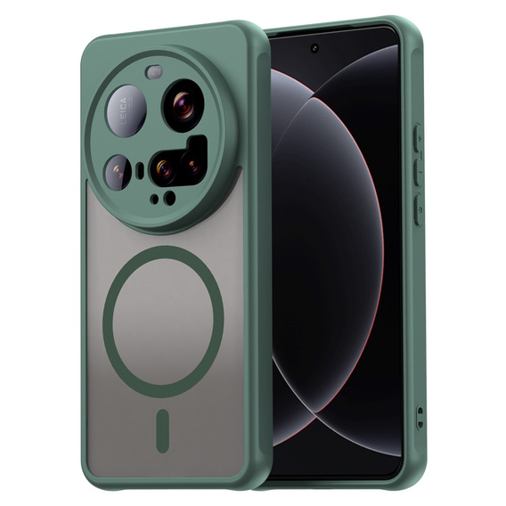 Tok Xiaomi 15 Ultra-hoz, MagSafe, ERBORD Matt Case, zöld
