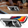 Tojás iPhone 14 Plus, R-JUST CamShield Slide, páncélozott, ezüst / fekete
