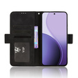 Flap tok Oppo Reno 14, kártya slot, pénztárca, fekete