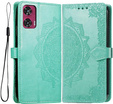 Pattintható tok a Motorola Edge 50 Fusion 5G, Mandala, zöld