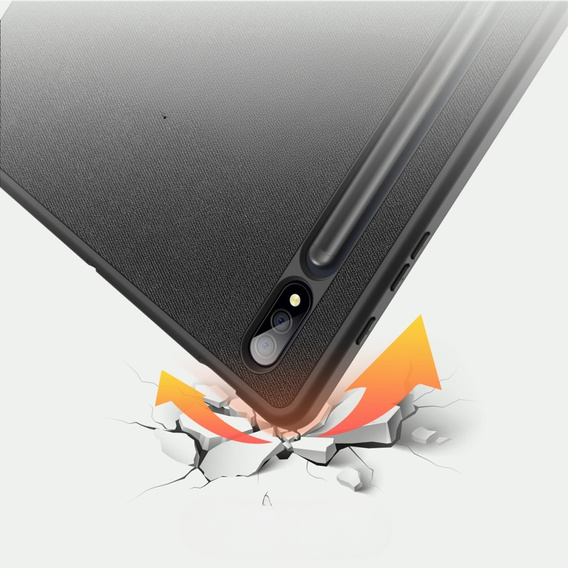 Tok Samsung Galaxy Tab S9+ 12.4"-hoz, Dux Ducis Domo, fekete