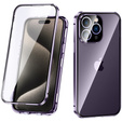 Tok iPhone 15 Pro Max, Magnetic Dual Glass, lila