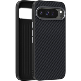 Tok Google Pixel 10 / 10 Pro, ABEEL, MagSafe tok, karbon textúrával, fekete
