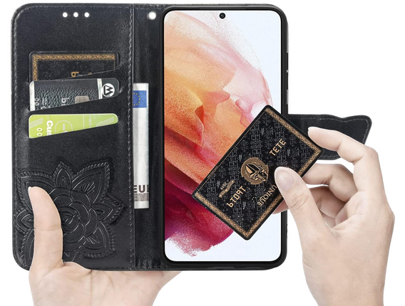 Pattintható tok a Realme 12 Pro 5G / 12 Pro+ 5G, Butterfly, fekete