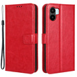 Pattintható tok a Xiaomi Redmi A1 4G / A2 4G, Crazy Horse Wallet, piros
