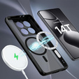 Tok Xiaomi 14T-hoz, MagSafe, ERBORD Matt Case, fekete + képernyőüveg