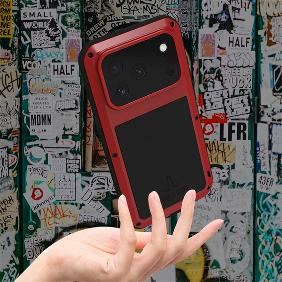 Páncélozott tok edzett üveggel iPhone 17 Pro készülékhez