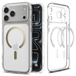 Spigen tok iPhone 17 Pro Max készülékhez, Ultra Hybrid MagSafe, Clear / Gold