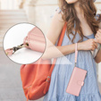 Pattintható tok a Samsung Galaxy S24 Ultra, Wallet Zipper Pocket RFID, vállpánttal, fekete