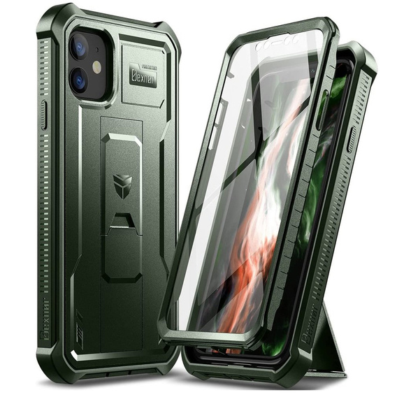 Páncélozott tok a iPhone 11, Dexnor Full Body, zöld