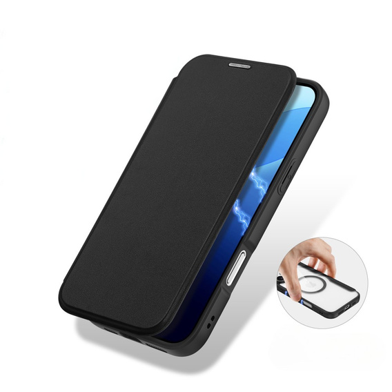 Dux Ducis Telefontok a iPhone 16 Pro Max, Skin X Pro, MagSafe, fekete
