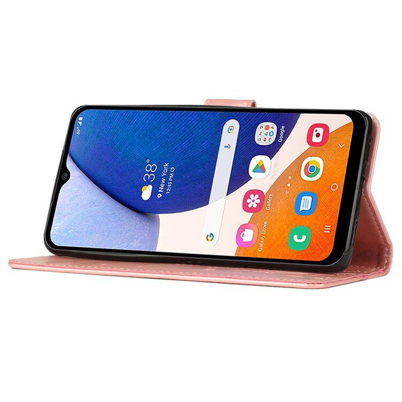 Pattintható tok a Samsung Galaxy A55 5G, Wallet, Butterfly, lila