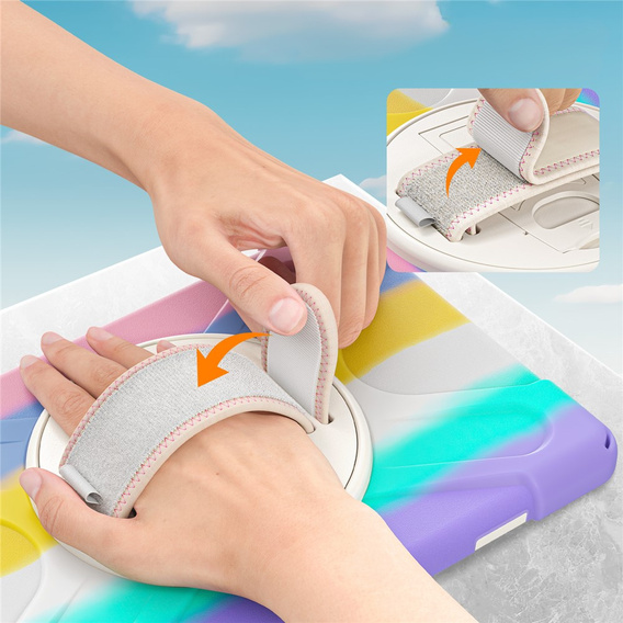 Páncélozott tok állvánnyal és vállpánttal Samsung Galaxy Tab A11+ készülékhez