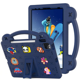 Gyermek tok iPad Air 10.9" 2022/2020 (5/4 gen.) / Pro 11" 2022/2021/2020 (4/3/2 gen.), Cute Patterns, állvánnyal, sötétkék
