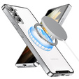 Kameravédő tok Samsung Galaxy S21 FE 5G, CamShield MagSafe, átlátszó / ezüst