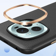 Bőr tok Honor Magic 6 Pro 5G, leather hybrid, fekete