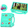 Gyermek tok Lenovo Tab M10 X505F X605F / Tab P10-X705F/L / Huawei T5 10.1, Cute Patterns, állvánnyal, zöld
