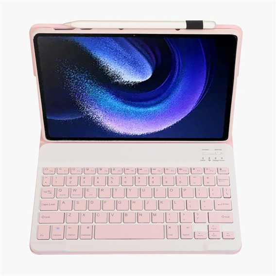 Tok + billentyűzet Xiaomi Pad 6/6 Pro, rózsaszín rose gold