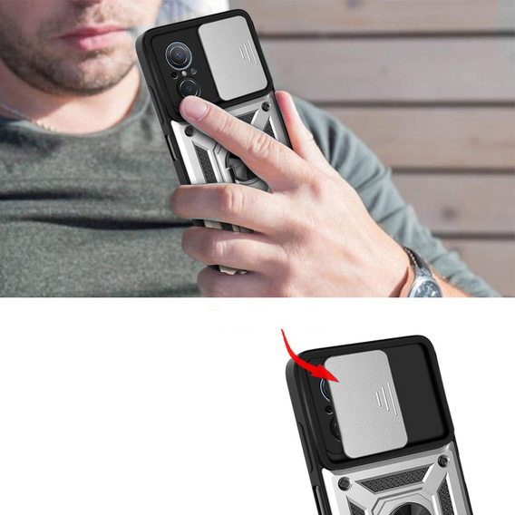 Telefontok a Huawei Nova 9 SE, CamShield Slide, ezüst