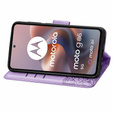 Pattintható tok a Motorola Moto G86 5G, Butterfly, lila