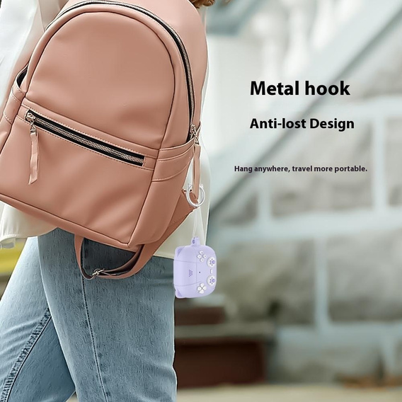 Szilikon tok macskamancs motívummal és kulcstartóval Apple AirPods Pro 3 készülékhez