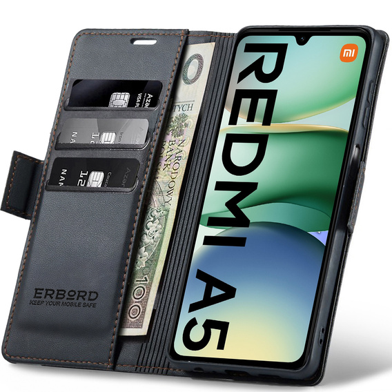 ERBORD Fényes Litchi pénztárca Xiaomi Redmi A5 számára Xiaomi Redmi A5