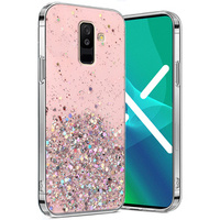 Telefontok a Samsung Galaxy A6 Plus 2018, Glittery, rózsaszín