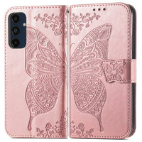 Pattintható tok a Samsung Galaxy A16, Butterfly, rózsaszín rose gold