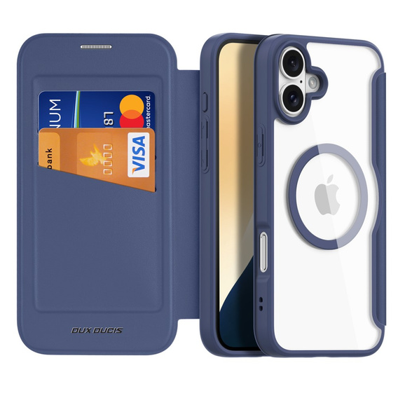 Dux Ducis Telefontok a iPhone 16, Skin X Pro, MagSafe, sötétkék