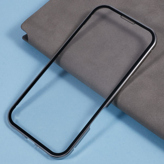 Magnetic Dual Glass MagSafe tok iPhone 16 Pro Max, titánium