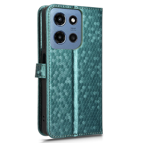 Flap tok Motorola Moto G86 Power 5G, Wallet Rhombus, zöld