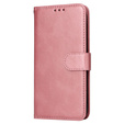 Pattintható tok a Realme C67, Leather Wallet, rózsaszín rose gold