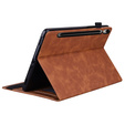 Tok Samsung Galaxy Tab S10 FE+ Plus, Classic, tolltartóval, barna