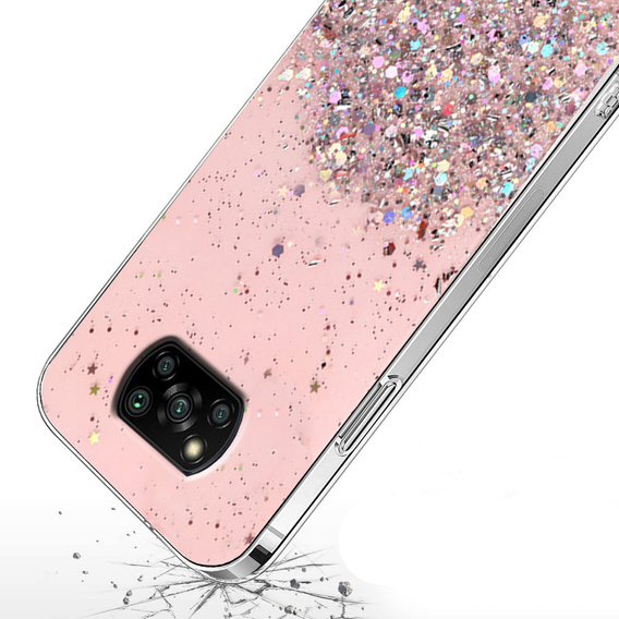 Telefontok a Xiaomi POCO X3 / X3 NFC, Glittery, rózsaszín