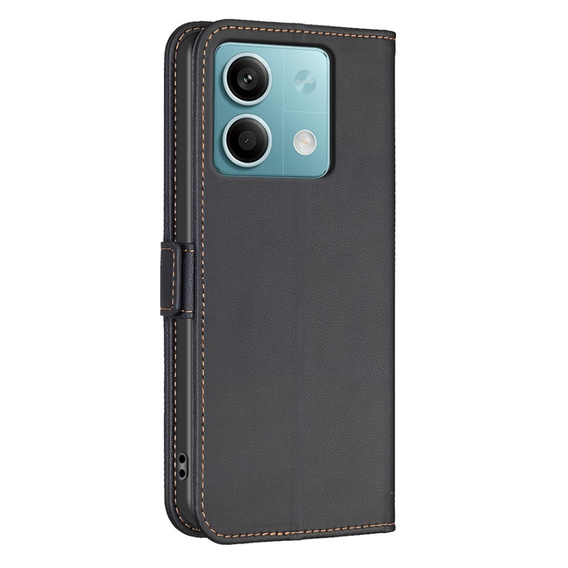 Pattintható tok a Xiaomi Redmi Note 13 5G, BINFEN Wallet, fekete