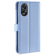 Pattintható tok a Oppo A38 / A18 4G, Wallet Zipper Pocket, kék